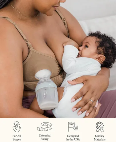 Vista 7 de Kindred Bravely Sublime Pumping Bra Hands Free, Adjustable Pumping & Nursing Bra with EasyClip for All Breast Pumps
