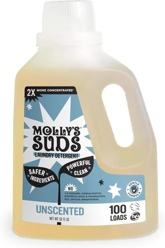 Vista 11 de Molly's Suds Detergente líquido para ropa, jabón detergente natural para ropa para pieles sensibles, concentrado 2 veces y de alta eficiencia (HE)