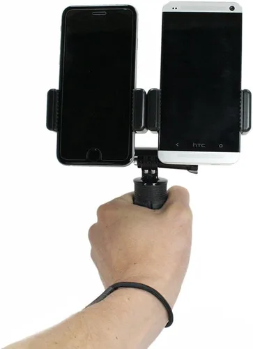 Vista 7 de Estabilizador de mano de dispositivo dual para teléfono celular o cámara GoPro. Compatible con iPhones, Samsung Galaxy, HTC, etc.