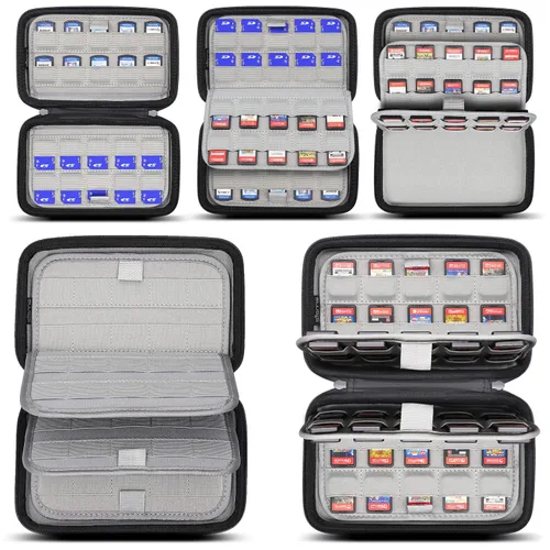 Vista 3 de sisma 80 Switch Game Holder Storage Case Compatible with Nintendo Switch Game Cards or SD Cards, Game Cartridges Organizer Hard Shell Travel