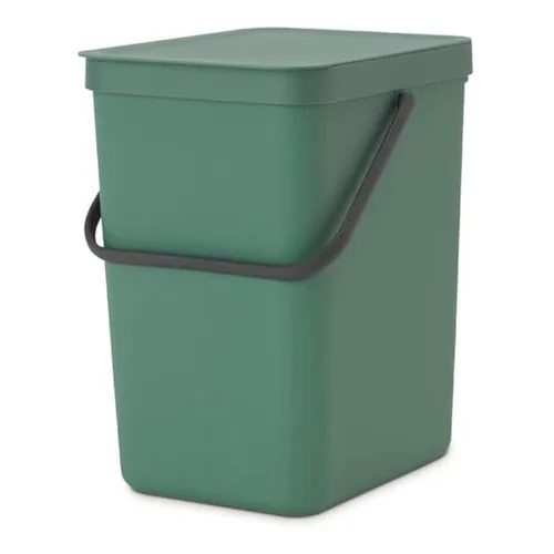 Vista 24 de Brabantia Sort & Go Cubo de Reciclaje 3.2 Galones (Verde Jade) Cubo de Basura de Plástico Eficiente en Espacio con Asa, Tapa Removible y Que