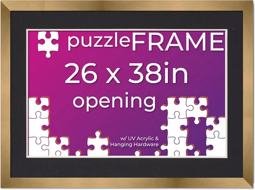 Vista 26 de Poster Palooza Kit de marco de rompecabezas de 11.25 x 38.25 pulgadas, el kit incluye hojas de pegamento para rompecabezas, marco de rompecabezas