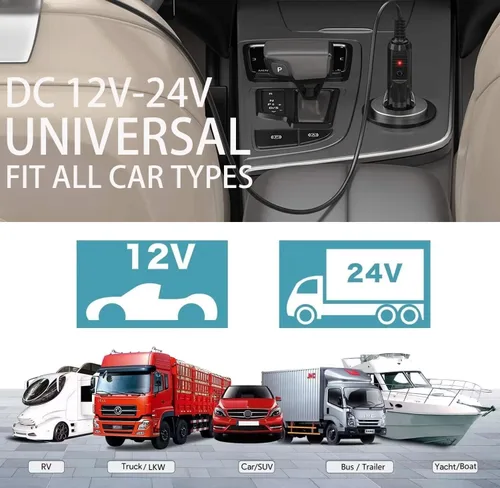 Vista 5 de Cargador de coche DC de 12 V/24 V compatible con BLUETTI AC180/AC60/B80, Anker 521 523 533, Jackery portátil Power Station Explorer
