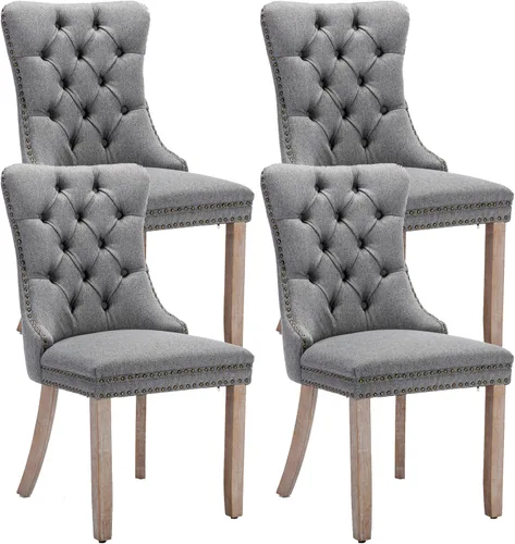 Vista 33 de Juego de 2 sillas de comedor de terciopelo beige, sillas de comedor tapizadas beige01