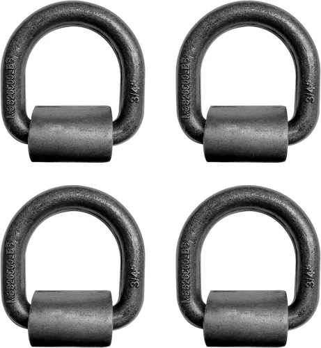 Vista 9 de Mega Cargo Control Anillo en D forjado soldado resistente, anclaje de amarre para remolque de 3/4 pulgadas para camión, RV, carga - MBS: 26400