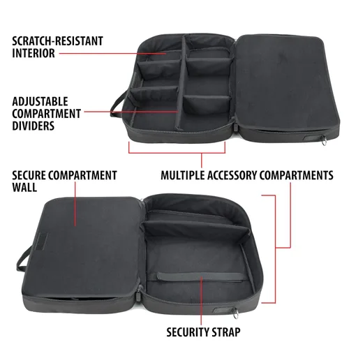 Vista 6 de Bolsa de viaje grande para estilista de USA Gear - Estuche para salón de cabello - Interior personalizable con divisores ajustables - Se adapta a