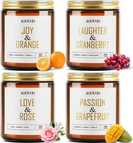 Vista 7 de AOOVOO Juego de velas – 6 velas perfumadas, vela de soja, vela de aromaterapia, vela de cera de soja, vela para el hogar, lavanda, vainilla