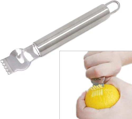 Vista 3 de Honbay 1PCS Acero Inoxidable Limón Zester Rallador Naranja Citrus Peeler Herramienta para Cocina
