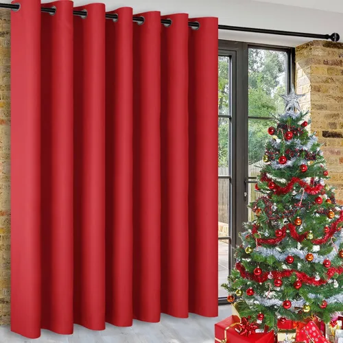 Vista 75 de DWCN Cortina divisora de habitación para total privacidad con bloqueo de luz - Cortinas térmicas para puerta de patio, sala de estar, división