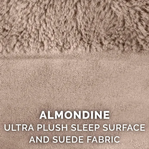 Vista 7 de FurHaven - Cama ortopédica de espuma estilo sofá para perros con funda lavable y extraíble - Felpa/Gamuza - Almendra, para perros de hasta 35 libras