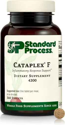 Standard Process Cataplex F - Suplemento alimenticio integral, apoyo a la tiroides, metabolismo, salud de la piel y salud del cabello con vitamina