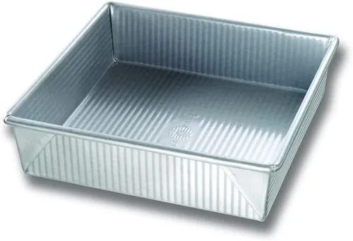 USA Pan Bakeware - Molde cuadrado antiadherente para tartas, 9 pulgadas, acero aluminizado