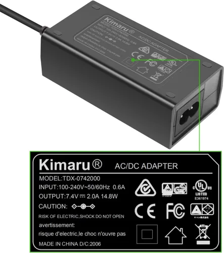 Vista 6 de Kimaru ACK-E12 Adaptador de corriente de CA DR-E12 Acoplador DC LP-E12 Kit de batería ficticia para cámaras Canon EOS M10, M50, M50 Mark ii, M100