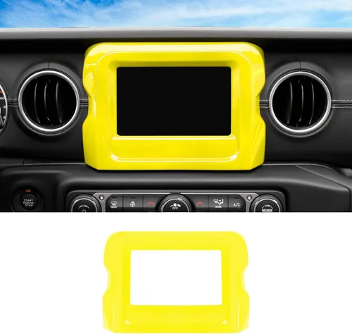 Vista 51 de CheroCar Marco de panel de pantalla GPS de navegación, accesorios interiores compatibles con Jeep Wrangler JL JLU y Gladiator JT 2018-2022, azul..