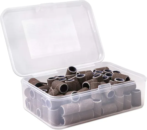 Vista 19 de Pana - 100 unidades de bandas para limar las uñas, con mandril color plata u oro