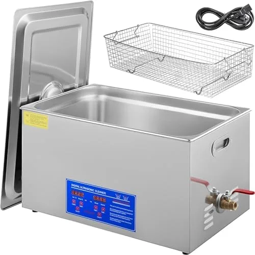 Heavy Duty 10L Ultrasonic Cleaner with Timer and Heater, Professional Stainless Steel Cleaning Machine for Jewelry and Metal Parts, Ideal for