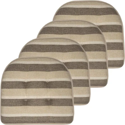 Vista 95 de Sweet Home Collection - Cojín de espuma viscoelástica para silla con capitoné, antideslizante, en forma de U, de 17 x 16 pulgadas, a cuadros Cuadros