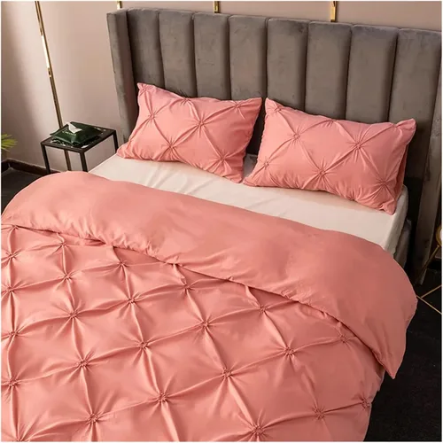Vista 2 de Bed, Pinch Pleat Duvet Cover 220x240 Solid Color Single and Double Bedding Sets Duvet Cover Duvet Cover Combo