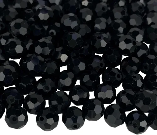 Jmassyang 200 piezas de cuentas de cristal de vidrio facetadas redondas de 6 mm para hacer joyas, pulseras, collares, pendientes, carrillones de
