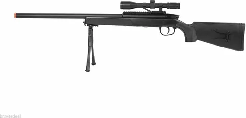 CYMA ZM51 Rifle de francotirador de aire comprimido con resorte fps-400 con bípode, alcance (Arma de aire comprimido)