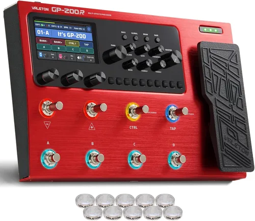 Vista 11 de Valeton - Pedal procesador multiefectos con pedal de expresión, bucle FX, MIDI I/O, modelado de amplificador, gabinetes IR de simulación, estéreo