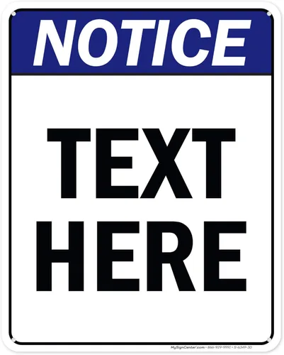 Vista 102 de Letrero de precaución personalizado, letrero ANSI, compatible con Osha, 7 x 10 pulgadas, libre de óxido, aluminio 040, resistente a la decoloración