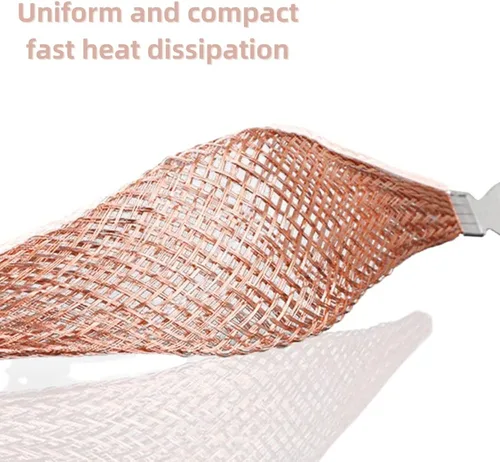 Vista 3 de Moonight Correa de conexión a tierra trenzada de cobre, correa de tierra para motor automotriz, cable de puesta a tierra de puente, alambre