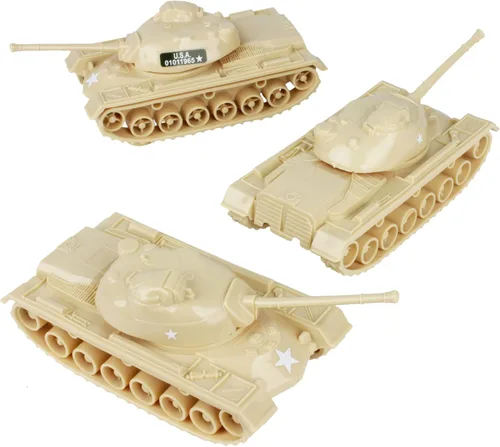 Vista 8 de TimMee - Tanques de juguete para hombres de plástico del ejército - Negro WW2 3pc - Hecho en Estados Unidos