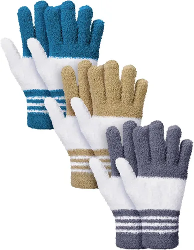 Vista 24 de Patelai 3 pares de guantes de limpieza de polvo de microfibra para plantas, guantes de limpieza de hojas para plantas de interior, persianas, Negro