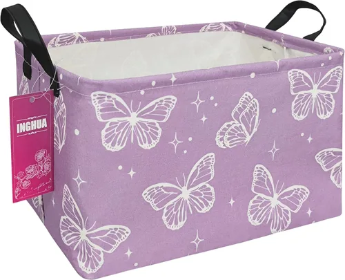 Vista 21 de Cesta de almacenamiento rectangular de tela, organizador de cesta para juguetes, libros, ropa, regalos, mascotas - Perfecta para el hogar, oficina