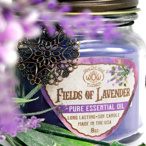 Vista 3 de Jarros de velas aromáticas para regalo, juego de 2, con cera natural de soja y velas duraderas aromáticas. La mejor idea para regalo, Unique Her