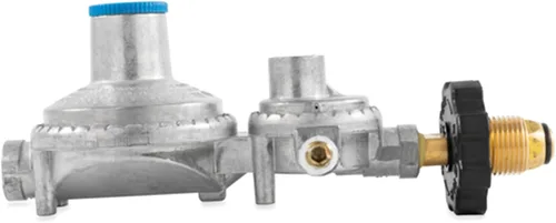 Vista 4 de Regulador de propano Camco., montura horizontal con POL