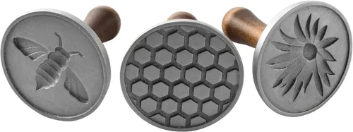 Vista 14 de Nordic Ware Sellos de galletas cítricas (juego de 3), juego de sellos de galletas de aluminio fundido resistente, juego de prensa de galletas hecho