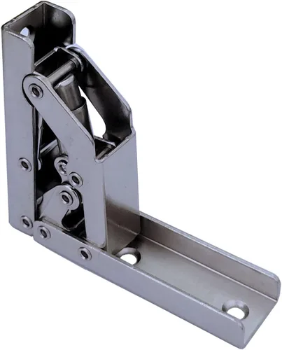 Vista 2 de 4 unids 2 pares 90 grados plegable estante bisagra puerta bisagra soporte oculto soporte mesa muebles piezas
