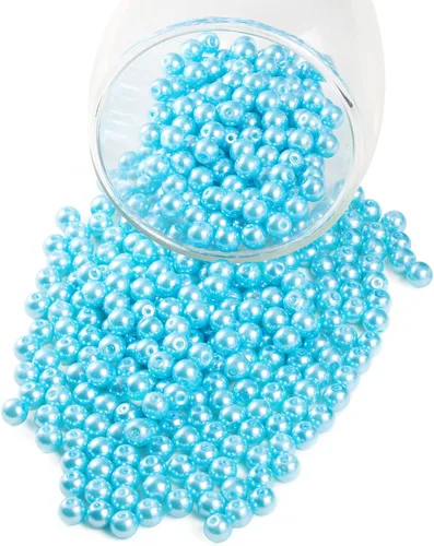Vista 21 de YouLuo 200 piezas de perlas de cristal redondas perlas de perlas checas pequeñas satinadas brillantes perlas espaciadoras para hacer joyas, Negro