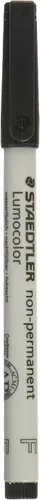 STAEDTLER Mars Lumocolor - Marcadores no permanentes, punta fina, 10/PK, negro (STD3169)