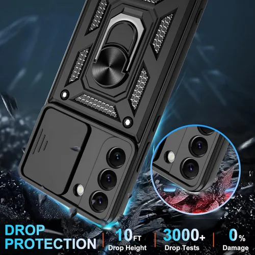 Vista 675 de Funda para Moto G Power 2021 con protector de pantalla HD (no compatible con modelos 2020/2022...), funda para teléfono resistente a prueba de Negro
