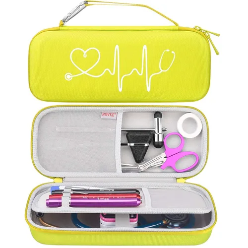 Vista 9 de BOVKE Funda para Estetoscopio para 3M Littmann Classic III Monitoring, Lightweight II S.E, Cardiology IV Diagnostic, Estetoscopios MDF Acoustica