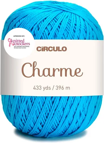 Vista 17 de CIRCULO Charme - Paquete de hilo para tejer y ganchillo, 3 bolas de 100% algodón virgen brasileño mercerizado, peso deportivo suave, color 2012 Azul