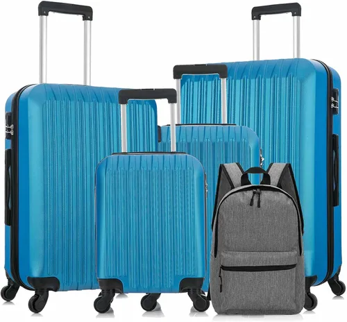 yotefe Juego de maletas rígidas equipaje de viaje con ruedas juego de maleta maleta giratoria para mujeres y hombres Azul Juego de equipaje