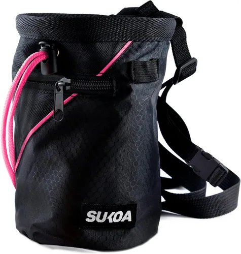 Vista 10 de Bolsa de tiza para escalada en roca - Accesorios de equipo para regalos de escalada en roca - Cinturón de enganche rápido, bolsillos grandes