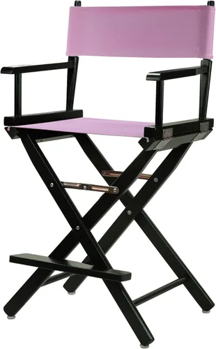 Vista 26 de Casual Home - Silla de director de 18 in, marco negro, lona negra, altura clásica