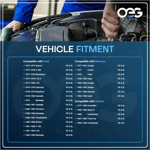 Vista 4 de Piezas OEG nuevo distribuidor compatible con Ford Thunderbird Granada, Lincoln Mercury 4.2 255 5.0 302 1977-1985, reemplaza a D4BE 12127-FA, D4DE