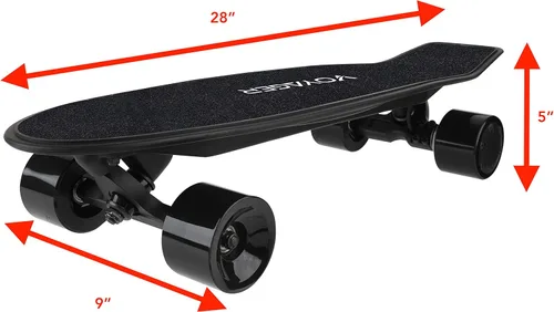 Vista 3 de Voyager Neutrino - Monopatín eléctrico compacto con control remoto Bluetooth, motor sin escobillas de 350 W, velocidad máxima de 12.5 MPH, alcance