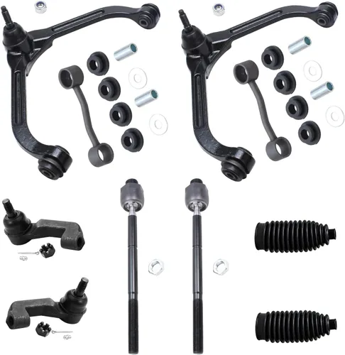 Vista 346 de Detroit Axle - Kit de suspensión frontal de 10 piezas para Chevy Trailblazer EXT GMC Envoy XL XUV Buick Rainier Isuzu Ascender Olds Bravada, brazos