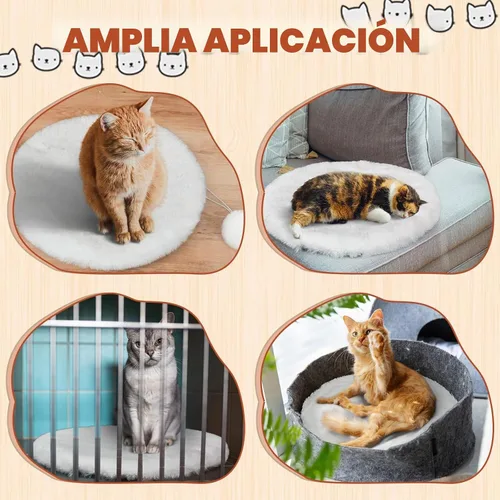 Vista 5 de Abbylike Paquete de 3 cojines redondos de 14 pulgadas para cama de perro