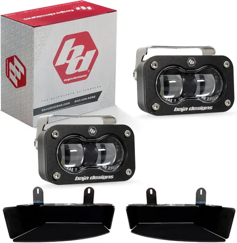 Vista 10 de Baja Designs S2 LED SAE Kit de luz de bolsillo antiniebla para Dodge Ram 2500/3500 2019+ Camión - Lente ámbar