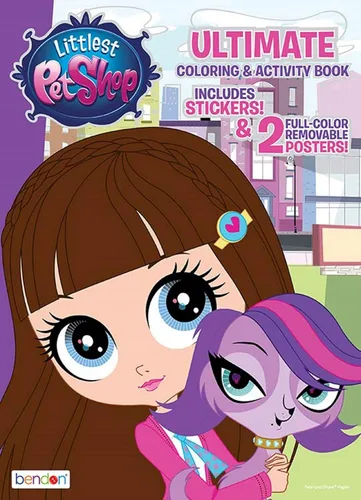 Bendon Littlest Pet Shop - Libro de actividades de 32 páginas con calcomanías y carteles