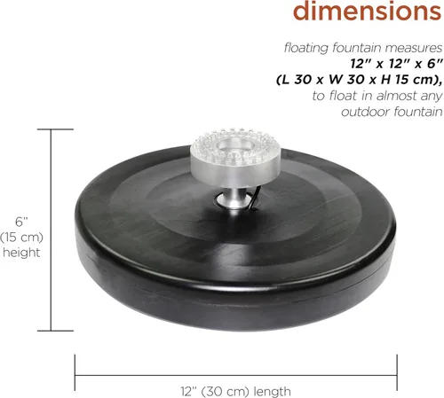 Vista 3 de Alpine FTC102 550-GPH fuente rociadora flotante, con bomba, 48 luces ledes