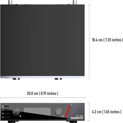 Vista 9 de Sistema de micrófono inalámbrico UHF de doble canal con escaneo automático y sincronización IR - 200 canales, rango de 400 pies, micrófonos